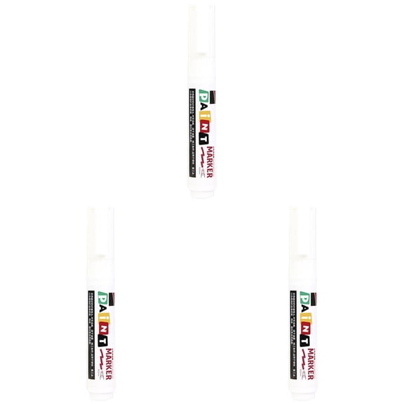 Stone Tablet Up Pen Large Capacity Metal Marker For Restoration Water Proof & Heat Repair & Letter Refinishing Kit 5ml (White,3Pcs)