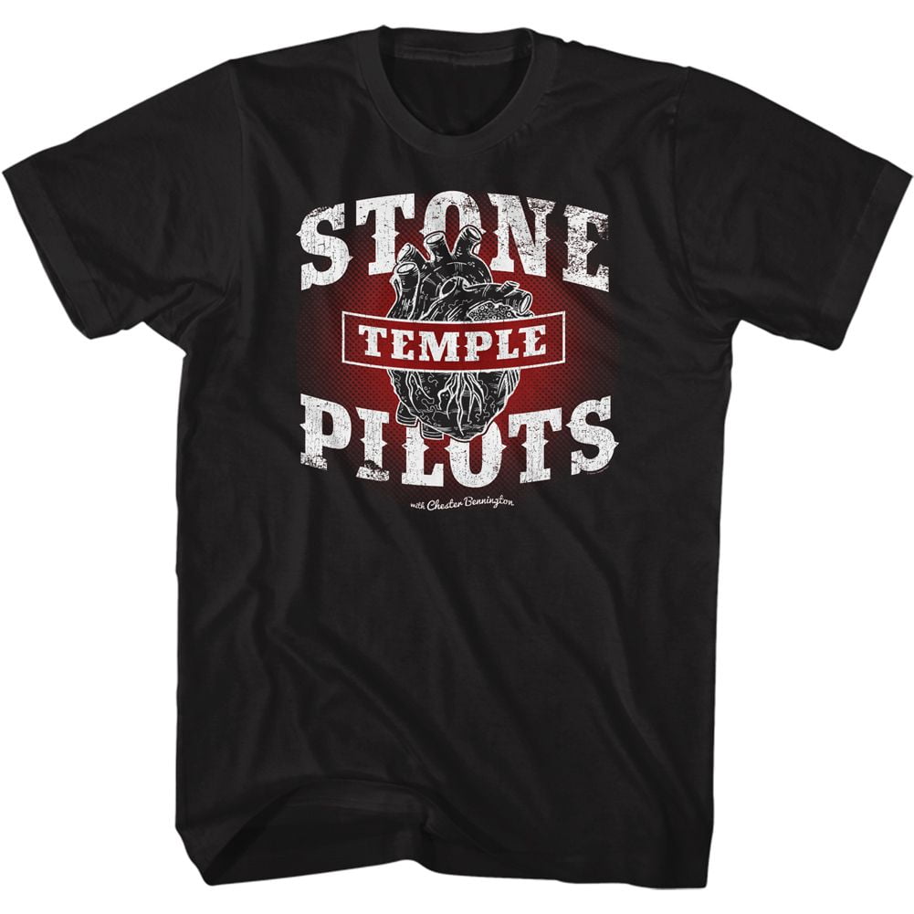 Stone Temple Pilots Blk Heart Black Adult T-Shirt 6Xl - Walmart.com