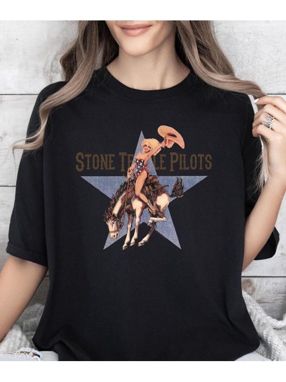 Stone Temple Pilots Cowgirl Riding Bronco###ANANDHIS ART LLC