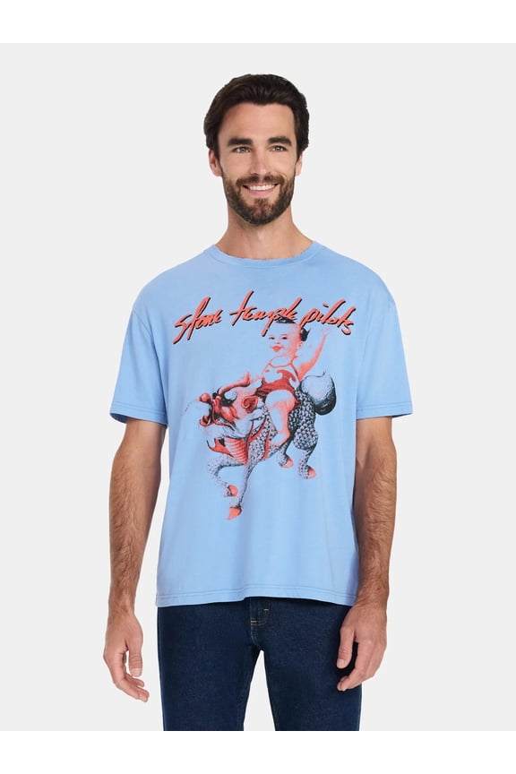 , Men's & Big Men's Boxy Fit Graphic Tee, Sizes XS-5XL