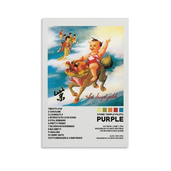 Stone Temple Pilots-Purple Canvas Poster Wall Decorative Art Painting Living Room Bedroom Decoration Gift Unframe-style12x18inch(30x45cm)