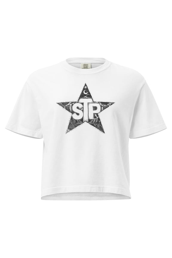 Stone Temple Pilots Star Mineral Wash Womens Crop Top