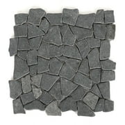 Stone Ten Black Lava Marble Tile - DIY Backsplash Tile - 10 Pack