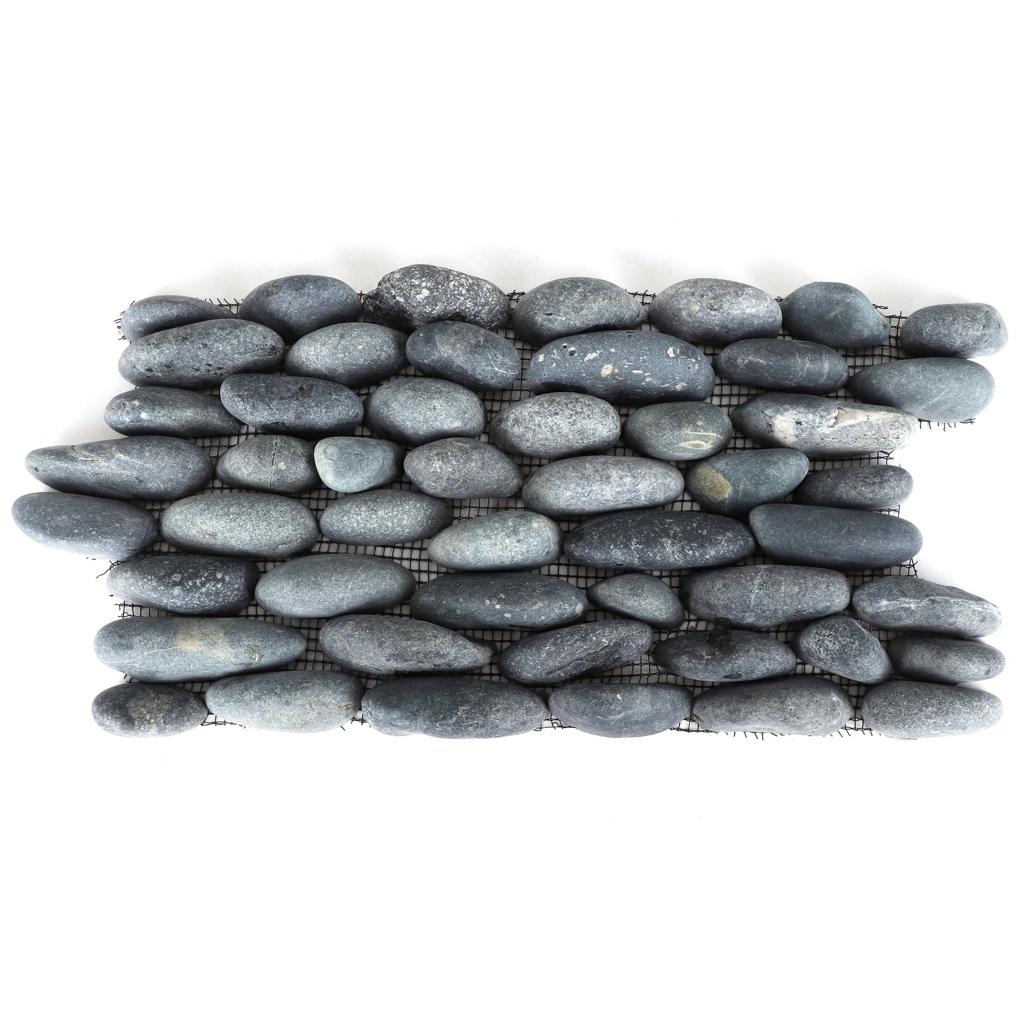 Stone Ten Stacked Black Pebble Tile - DIY Backsplash Tile - 10 Pack ...