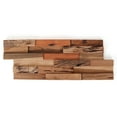 thumbnail image 1 of Stone Ten Teak 3D Wall Panels - Teak Wood Planks - Decorative Boho Wood Panels - Backsplash Shiplap Boards (48, Rustic), 1 of 4