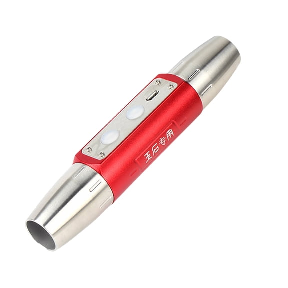 Stone Tester Flashlight Rechargeable Stone Inspection Lamp Jadeite Testing Light Stainless Steel Texture for Collectors