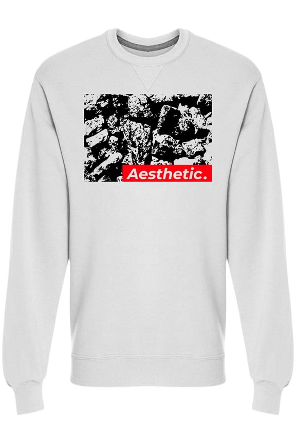 Stone Texture Aesthetic. Graphic Sweatshirt Men -Image by Shutterstock, Male Large