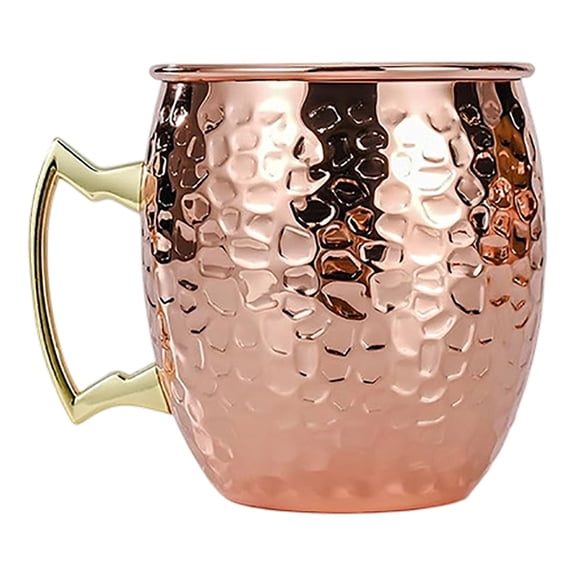 Stone Texture Copper Mule Mug For And Iced Drinks With Insulated Double Wall Construction