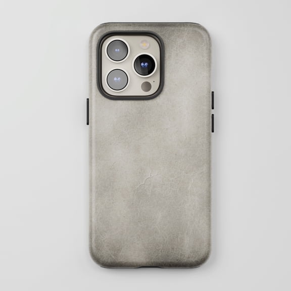 Stone Texture For All iPhone Series Protective Phone Case Rustic Light Grey