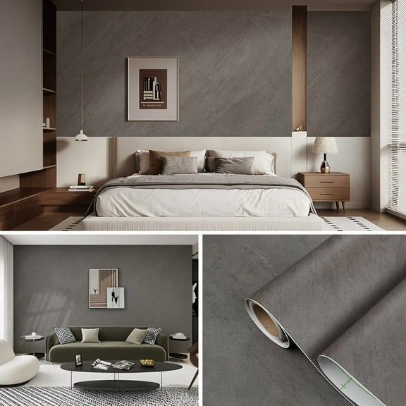 Stone-Texture PVC Peel-and-Stick Wallpaper Self-Adhesive 3D Realistic Stone Look Vinyl Roll, Waterproof, Easy to Clean & Removable DIY Accent Wall Decor for Kitchen, Living Room, Backsplash