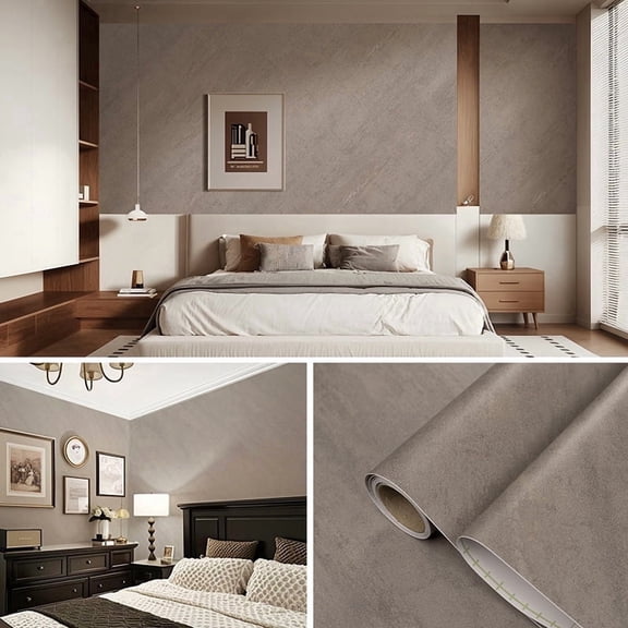 Stone-Texture PVC Peel-and-Stick Wallpaper Self-Adhesive 3D Realistic Stone Look Vinyl Roll, Waterproof, Easy to Clean & Removable DIY Accent Wall Decor for Kitchen, Living Room, Backsplash