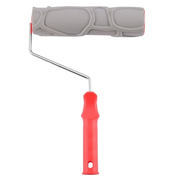 Stone Texture Rubber Embossed Paint Roller Brush Hand Tool Indoor and Outdoor Home Bedroom DIY Wall Decoration