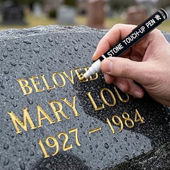 Stone Touch Up Pen, Marble Granite Quartz Countertop Repair Pen, Waterproof Permanent Stone Scratch Repair Marker, Tile Stone Surface Repair Pen for Bathroom Kitchen Chips Scratches and Stains