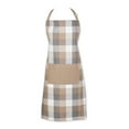 thumbnail image 1 of Stone Tri Color Check Chef Apron, 1 of 3