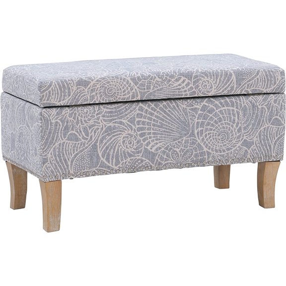 Stone Upholstered Storage Stephanie Ottoman