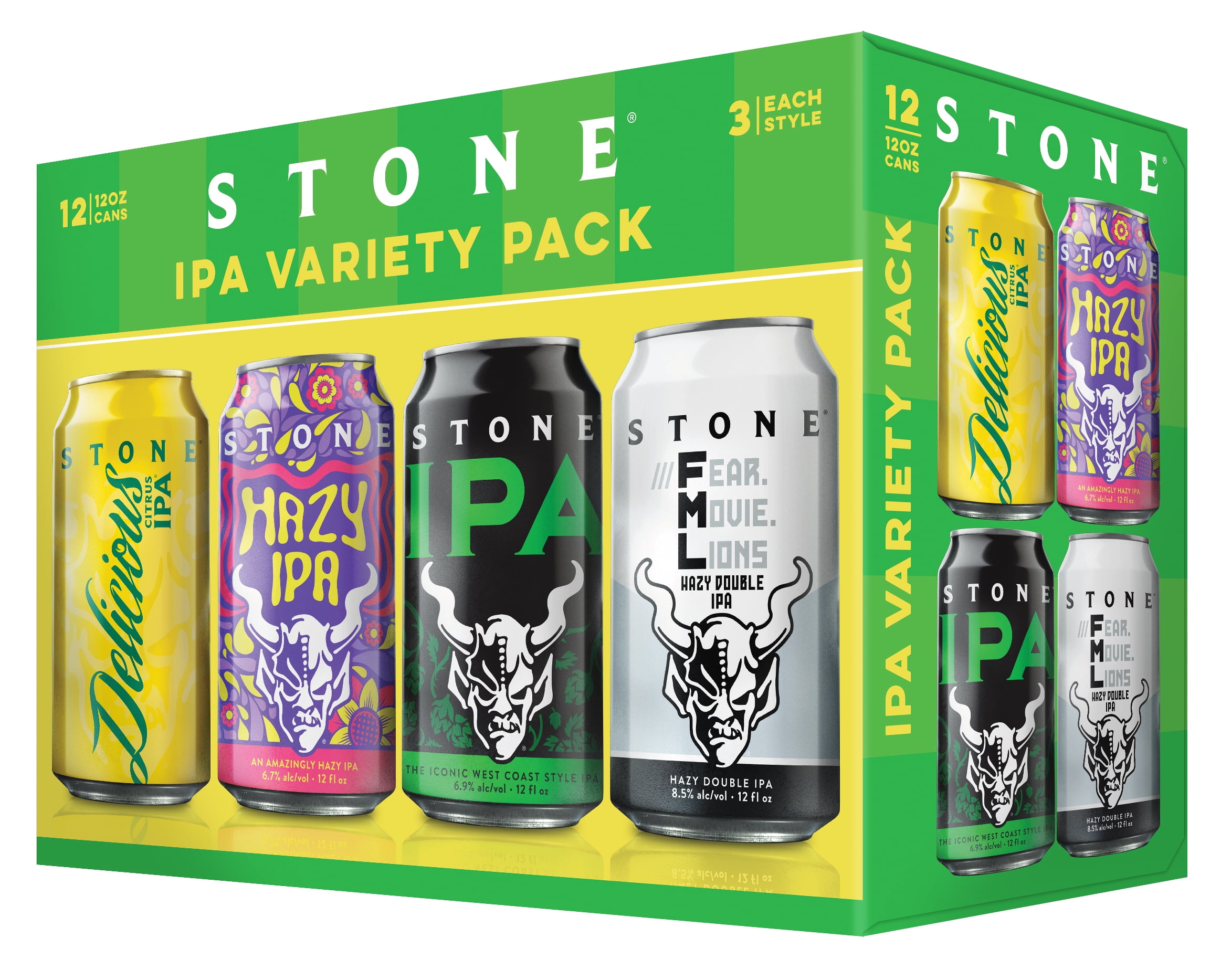 Stone Variety IPA Beer, 12 Pack Beer, 12 fl oz Cans