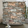 thumbnail image 1 of Stone Wall Painting Shower Curtain Bathroom Curtain Polyester Fabric Art Shower Curtains Restroom Decor Waterproof With Hooks, 1 of 4