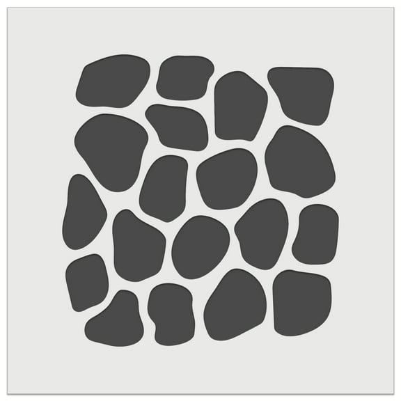 Stone Wall Pavement Pattern DIY Cookie Wall Craft Stencil - 3.5 Inch
