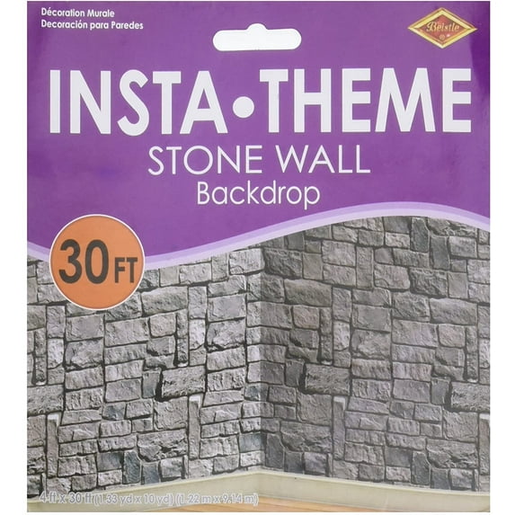 Stone Wall Plastic Backdrop