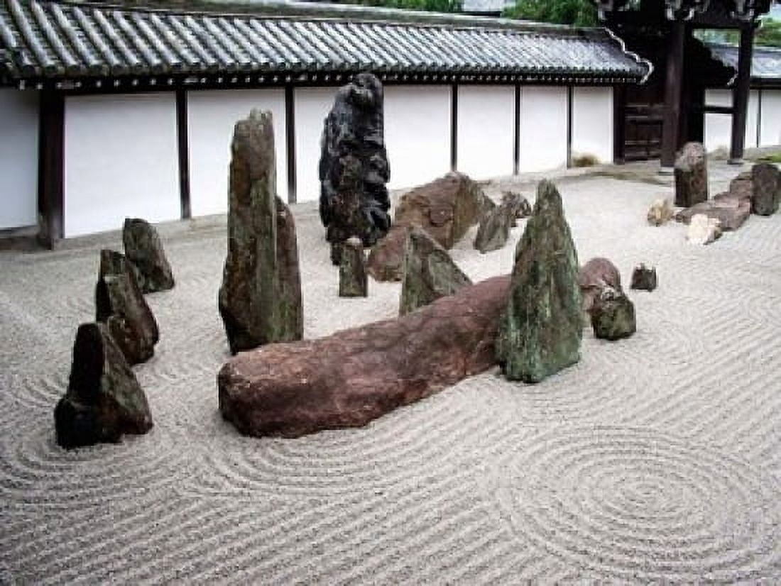 Stone Zen Garden Kyoto Japan Canvas Art - Shin Terada DanitaDelimont (36 x 24)
