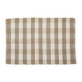 thumbnail image 1 of Stone and Cream Buffalo Check Rag Rug 26x40, 1 of 5