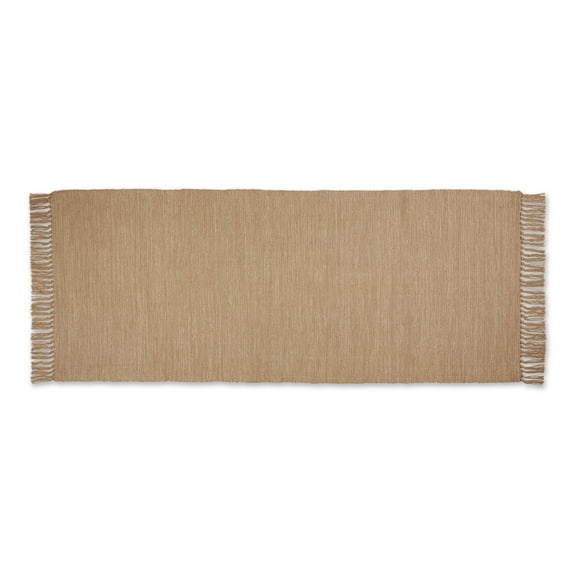 Stone and Off White 2-Tone Ribbed Rug 2 Ft 6 in x 6Ft