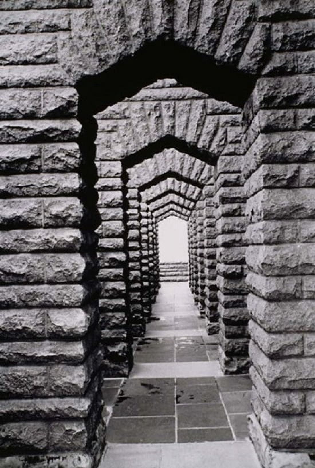Stone arches and walls Voortrekker Monument Pretoria South Africa Canvas Art - Walter Bibikow DanitaDelimont (23 x 35)