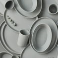 thumbnail image 1 of Stone by Mercer Project Katachi Stoneware Dinnerware Set Grey - 32 Piece, 1 of 5