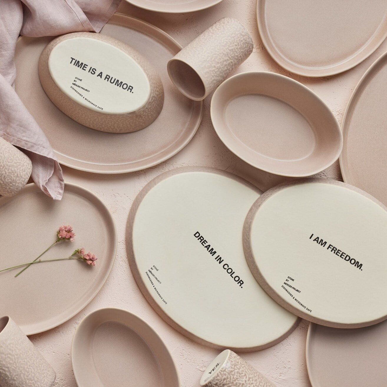 Nude Ceramic Minimalist 16-Piece Dinnerware Set