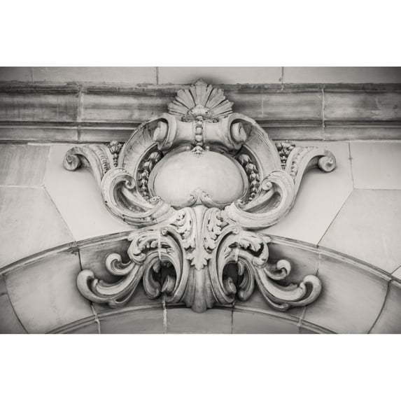 Stone ornamentation on the exterior of a structure; Winnipeg Manitoba Canada by Leah Bignell / Design Pics