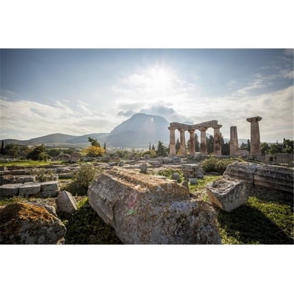Stone ruins  Temple of Apollo; Corinth  Greece Poster Print