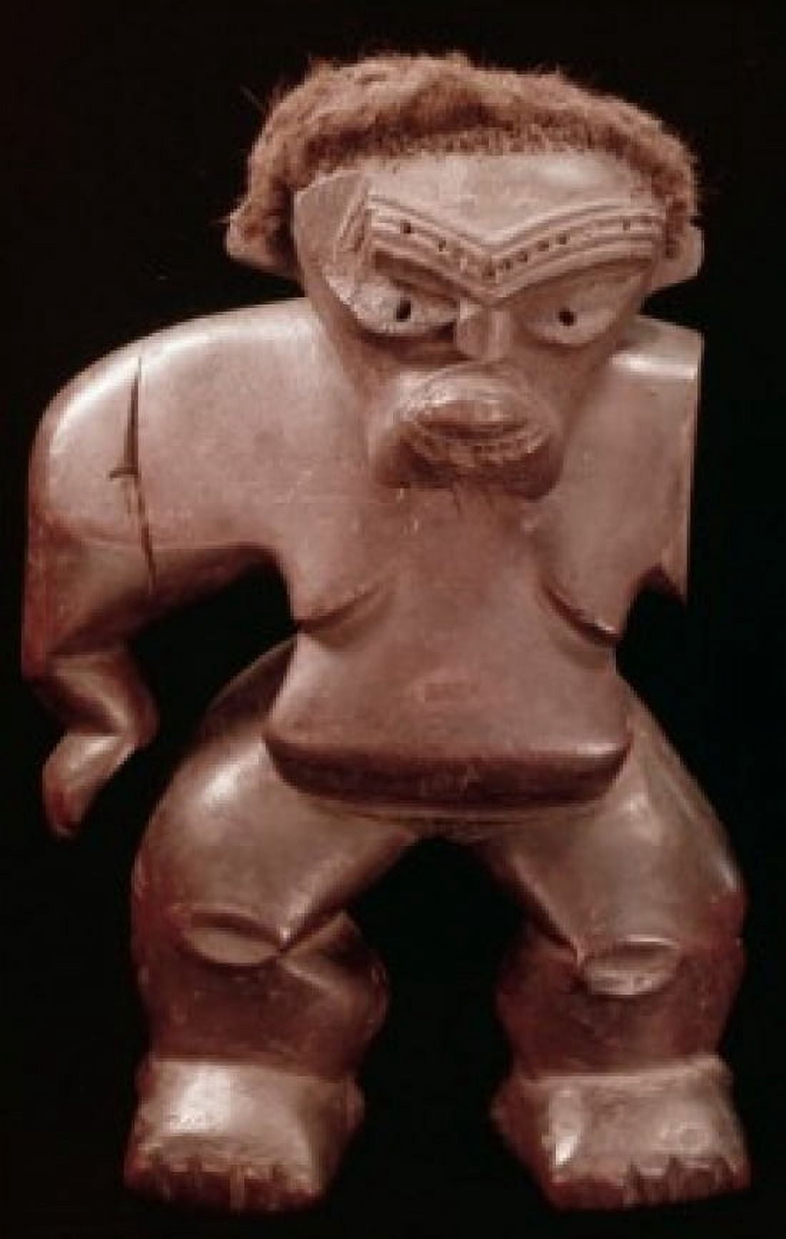 Stone statue depicting human Hawaiian art Canvas Art - (18 x 24)