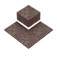 thumbnail image 1 of Stone texture 12" Patio Deck Tiles, DIY Module Interlocking Decking Tiles Floor Tile,Easy and Quick Installation Court Tiles for Porch Poolside Balcony Backyard 44pcs  Brown, 1 of 11