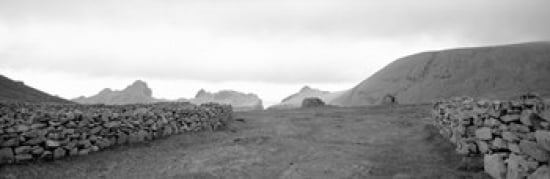 Stone walls on a landscape Shetland Islands Scotland Canvas Art - Panoramic Images (18 x 6)