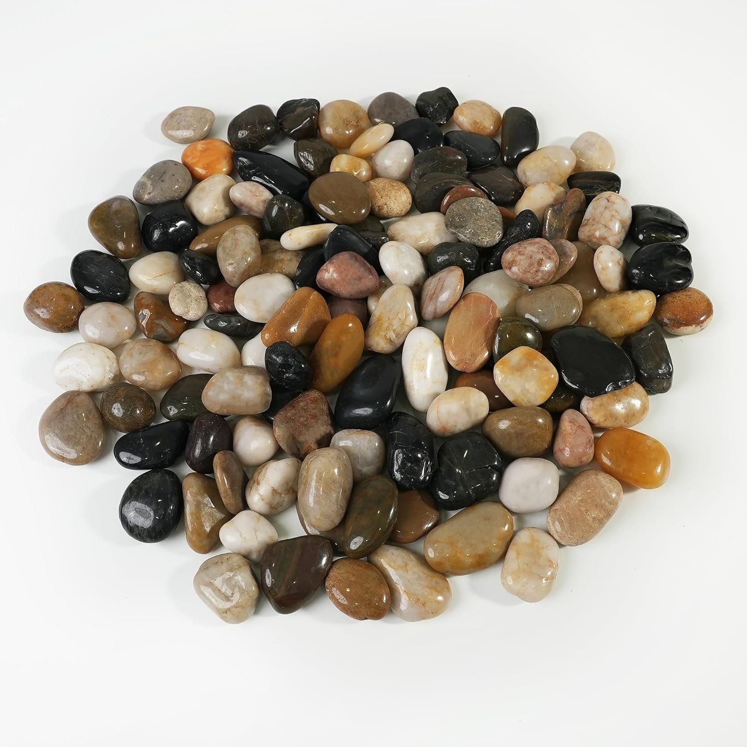 2.5 Pounds River Rock Stones, Natural Decorative Polished Mixed