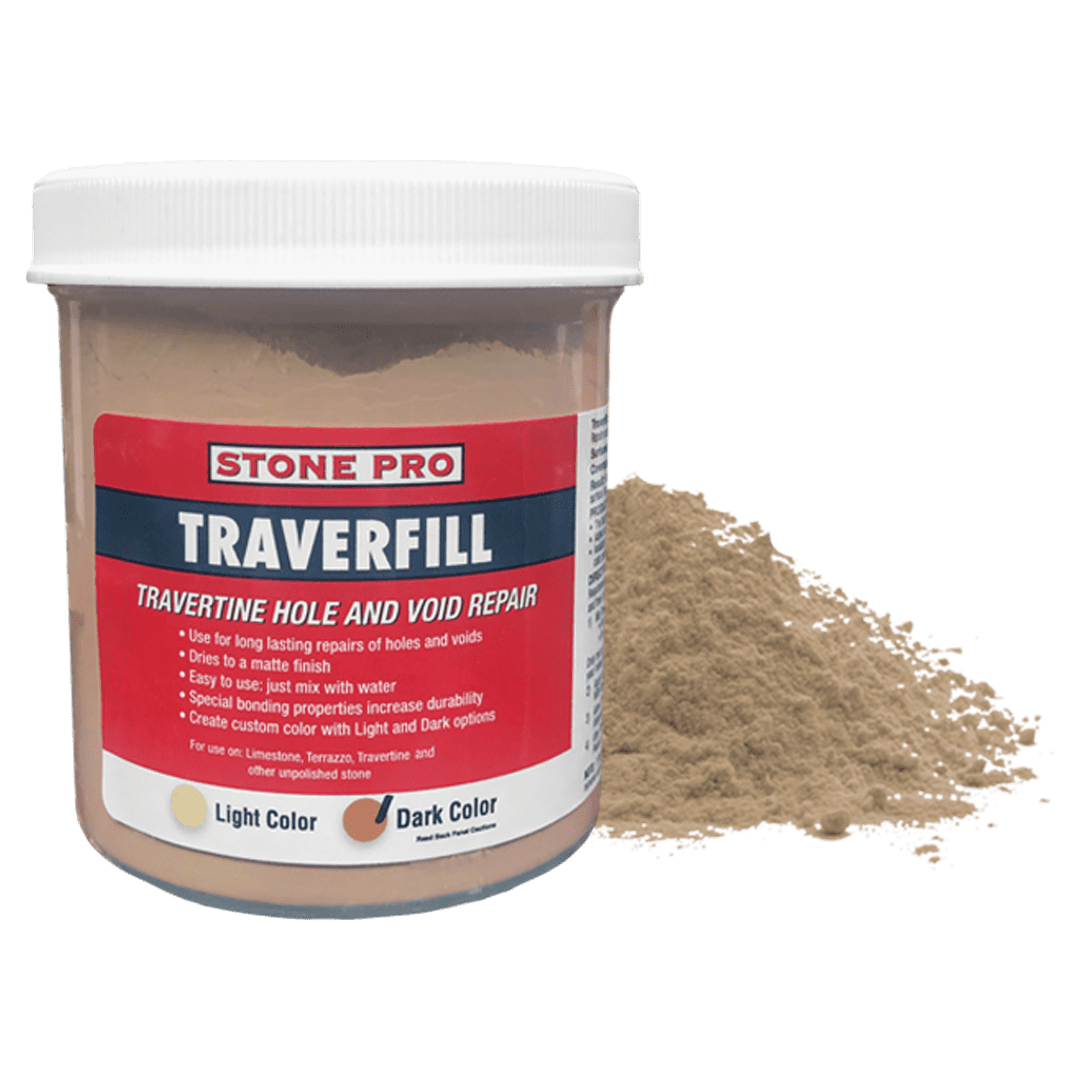 StonePro Traverfill Dark 1 Lb. For Repairing Holes in Travertine