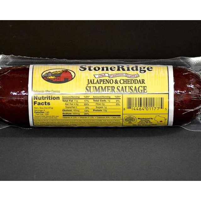 StoneRidge Jalapeno & Cheddar Summer Sausage, 7 oz