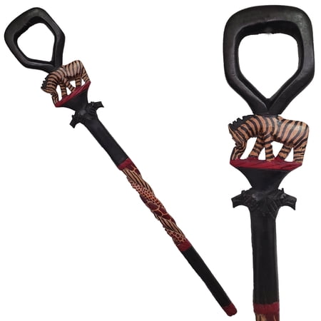 Stoneage Arts African Wood Decorative Walking Stick (Hand Made in Kenya)