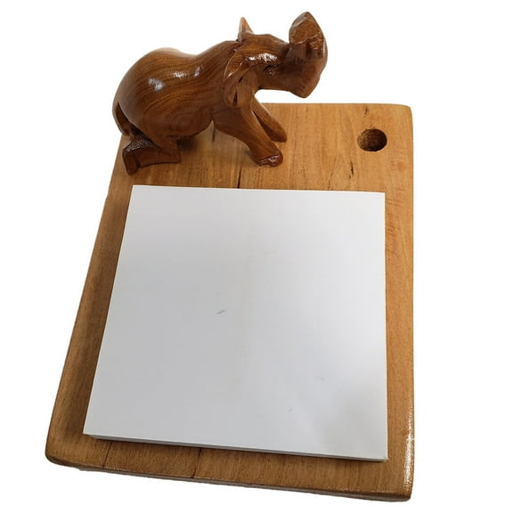 Stoneage Arts: Elevate and Upgrade Your Office- HomeOffice Workspace with Hand-Crafted Wooden and Stone Desktop Accessories (Pen Pad Holder, Elephant)