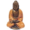thumbnail image 1 of Stoneage Arts Happy Buddha Brings Spiritual Design And Meditative Calm Into Your Home (Orange, Ganti, 4 Inch), 1 of 6