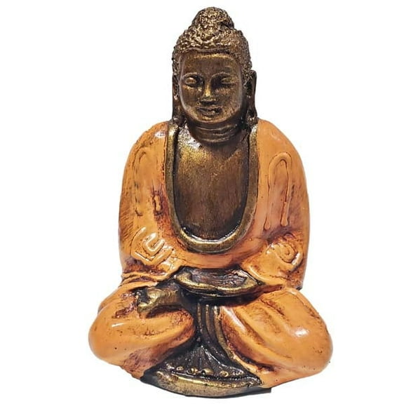 Stoneage Arts Happy Buddha Brings Spiritual Design And Meditative Calm Into Your Home (Orange, Ganti, 4 Inch)
