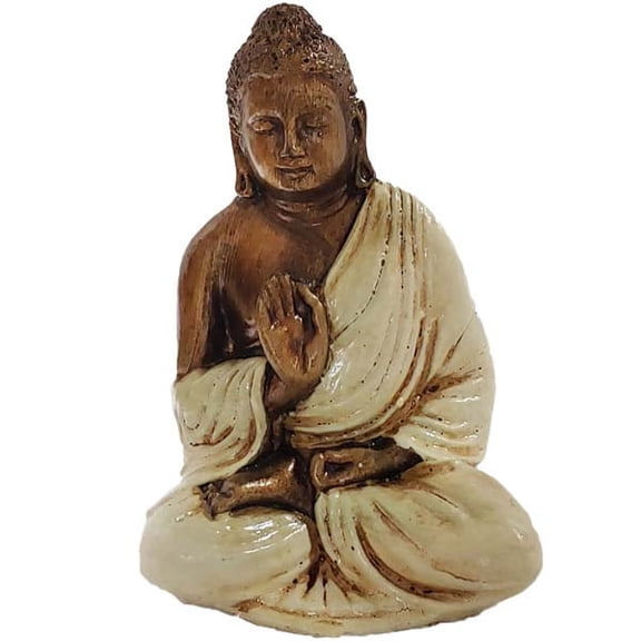 Stoneage Arts Happy Buddha Brings Spiritual Design And Meditative Calm Into Your Home (White, Sidarta, 4 Inch)