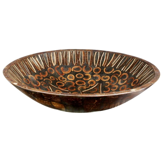 Stoneage Arts Inc 10" Brown Cinnamon Flower Shaped and Scented Handmade Bowl