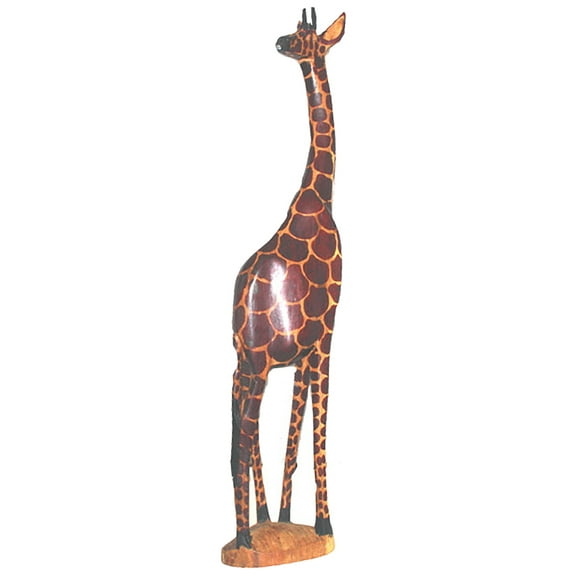 Stoneage Arts Inc 3' Brown Contemporary Hand-Carved Giraffe