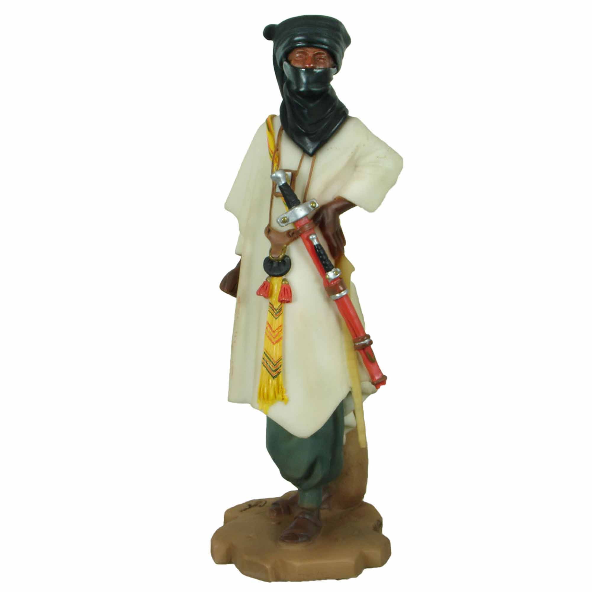 Stoneage Arts Inc 7" Handmade FreeStanding Alabaster Tuareg Warrior
