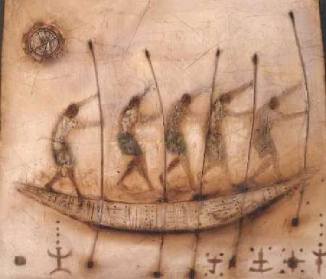 Stoneage II Canvas Art - Jan Eelse Noordhuis (24 x 24)