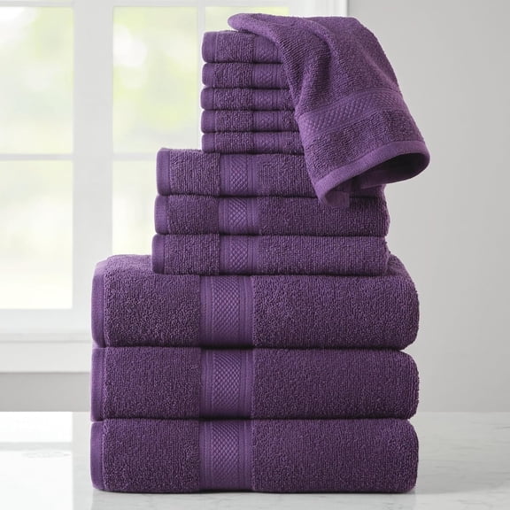 Stoneberry Home 12-Piece Towel Set Includes 3 Bath Towels, 3 Hand Towels, and 6 Washclothes
