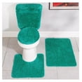 thumbnail image 1 of Stoneberry Home Plush Bath Rug Set, Teal, 5 Count, 1 of 6