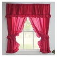 thumbnail image 1 of Stoneberry Home Ruffled Window Curtain Set Polyester Burgundy, 1 of 6