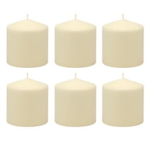 Stonebriar 3" x 3" Unscented 1-Wick Ivory Pillar Candles, 6 Pack